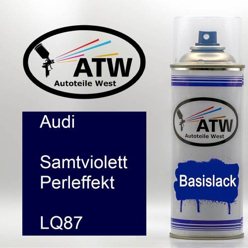 Audi, Samtviolett Perleffekt, LQ87: 400ml Sprühdose, von ATW Autoteile West.